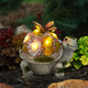 Aveki Solar Garden Statue Succulent Turtle Figurines With Butterfly & 5 Led Solar Lights Lawn Decor Statue For Garden Waterproof Animal Outdoor Decor Lights S For Mom Grandma (Butterfly)