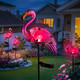 Awendietou Christmas Solar Lights Outdoorflamingo Christmas S For Womenpink Flamingos For Yard Art Decorsolar Metal Flamingo Lights Outdoorsolar Powered Statues For Garden Yard Lawn Patio