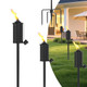 Babitey 2 Set Citronella Torches For Outside16Oz Outdoor Metal Garden Torch60" Garden Décor Torches With 5-Prong Grounded Stakeflam Torch Light For Backyard Patio Pathway