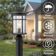 Bestshared Outdoor Post Light 16" Height Exterior Post Lighting Fixture Outdoor Patio Post Lantern For Pathway Driveway Front/Back Door (Black1 Pack)