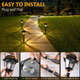 Blansong Solar Lights Outdoor 8 Pack Pathway Lights Waterproof With 3000K Vintage Tungsten Filament Light Bulbs For Yard Garden Walkway Driveway Landscape Path