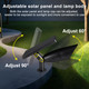 Boajuna Solar Spot Light Outdoor Solar Landscape Spotlight Waterproof Security Wall Lamp Lights For Patio Yard Lawn Driveway Trees Flags Christmas Decor
