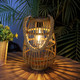 Buaro8Aga Solar Lantern Outdoor Waterproof Large Rattan Lanterns Decorative Bright Boho Lanterns Lights With Handle Rustic Hanging Or Table Lamp For Fence Porch Garden Yard Wedding Decoration