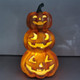 Cabilock Halloween Pumpkin Lantern Glowing Pumpkin Ornaments Halloween Decor Resin Jack O Lantern With Led Light Multi-Color For Indoor Seasonal Decorations And Party Ambiance