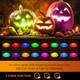 Cadrim Halloween Pumpkin Lights With Remote Control And Timers Rgbw Color Changing Battery Operated Lights For Christmas Decorations (2Pcs)
