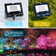 Changm Rgb Outdoor Led Flood Light 50W Color Changing Floodlights Spotlights Landscape Lighting Fixture Waterproof Landscaping Spot Light For Yard Garden Driveway Pathway Garden Ip66 Waterproof (4 Pack)