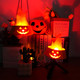 Collasis Halloween Pumpkin Flame Lights 2 Pack Halloween Decorations Hanging Pumpkin Led Jack O Lights Party Desktop Decor Lighting Battery Operated For Indoor Outdoor 3D Fake Fire Effect Lamp