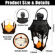 Cszlsmh Halloween Decorations Indoor Outdoor: 6.5" Skull Skeleton Lantern With Flickering Led Light For Yard Patio Garden Eaves - Spooky Decorative Lamp