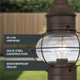 Designers Fountain Outdoor Lamp Post Light Fixture Classic Rustic Finish Weather Resistant Exterior Lantern For Yard Garden Patio Porch Driveway Walkway Nantucket 1766-Rt