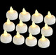 Dragonflydreams 12 Pack Waterproof Flameless Floating Tealights Christmas Battery Tealights Battery Operated Flickering Floating Tea Lights Candles In Warm Yellow For Wedding Party Bath Hot Tub Spa Pool Pond