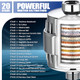 Dwavele Shower Filter 20 Stage Shower Head Filter For Hard Water With 2 Cartridges High Output Shower Water Filter To Remove Chlorine Fluoride And Other Impurities Improves Skin Condition Protects Hair
