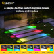 Ensenior Solar Spotlights Outdoor Waterproof Rgb 7+1 Color Changing Mode Outdoor Landscape Lighting Automatic On/Off Solar Powered Spotlight For Yard Garden Pathway (4-Pack)