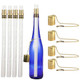 Ericx Light Wine Bottle Torch Kit 4 Pack Includes 4 Long Life Torch Wicks Brass Torch Wick Holders And Brass Caps - Just Add Bottle For An Outdoor Wine Bottle Torch