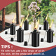 Falbawr Citronella Torches Set Of 6 16 Oz Garden Torches For Outside 3-Prong Grounded Stake Outdoor Lanterns 58 Inch Outdoor Decorative Black Lanterns