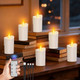 Flyqintess 6Pc Rechargeable Flameless Candles With Remote Control Battery Operated Led Tea Light Candles Realistic Flickering Usb Tealights For Dinner Wedding Xmas Halloween And Table Centerpiece