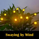 Fomomdi Firefly Solar Garden Lights 10 Led Crystal Ball Sway By Wind Outdoor Fairy Lights For Yard Patio Flower Bed Pathway Wedding Halloween Christmas Holiday Decoration (Warm 4)