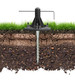 Gama Sonic 10 In. Solar Lamp Post Installation Kit With Ez-Anchor In-Ground Auger And Built-In Leveling Tool Black 30001