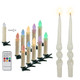 Gedengni 10Pcs Colorful Battery Powered Remote Control Led Christmas Tree Taper Candles 2Pcs Taper Candles For Home