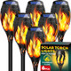 Gerossi Beautiful Solar Lights For Outside 6-Pack - Premium Solar Tiki Torches With Flickering Flame - Waterproof Auto On/Off - Perfect For Your Outdoor Yard Patio Pathway & Garden