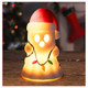 Gioxtra Christmas Ghost Decor - Halloween White Ghost With Santa Hat Led Night Light Little Boo Figurine Statue Festival Lamp Table Topper Decoration For Home Garden Room Halloween Xmas Decor Supplies