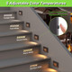 Glitgate Low Voltage Step Lights Outdoor - 4W Stair Lights Outdoor Led Ac 12V-15V/Dc 12-24V Low Voltage Landscape Lighting 5Cct Step Deck Light For Fence 6 Pack