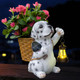 Gudaaphrmix Dog Solar Statue Lantern - Cute Resin Dog Hold A Lantern Solar Power Sculpture Flowerpot Theme Unique Art Design Decor To Patio Yard Garden S For Mom Grandma Pet Lovers Housewarming