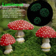 Herchr Solar Garden Decor Lights Solar Powered Mushroom Outdoor Long Lasting Mushrooms Stake Lightings For Garden Pathway Landscape Yard Decorations