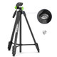 Huepar 60-Inch Lightweight Tripod Portable Adjustable Tripod For Laser Level With 3-Way Swivel Pan Head 2 Bubble Levels 1/4" And 5/8" Thread Mount For Varieties Tools Only For Indoor Basic Work