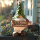 Hvfun Large Garden Gnome Statue With Solar Lights 13.5” Welcome Sign Gnome Outdoor Decor For Yard Lawn Patio Funny Resin Gnome Sculptures S For Women Mom Grandmagarden Decor Ornament