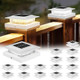 Icerona 4X4 Solar Post Cap Lights 12 Pack Fence Post Solar Lights With Warm White/Cool White Only Fit 4X4 Wood/Vinyl Posts Waterproof Outdoor Deck Post Light For Deck Fence Porch(Black)