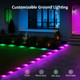 Ivrich Ivrich 50Ft Outdoor Ground Lights Smart Rgb Pathway Lights With App/Remote Control Ip68 Waterproof Music Sync Timer Function Color Changing For Patio Yard Lawn Walkway Driveway Garden Decor