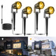 Jandcase Low Voltage Landscape Lighting Dusk To Dawn Outdoor Lighting 20W Led Landscape Lights With Connectors 12V Warm White 3000K Outdoor Spot Lights Ip65 Waterproof For Garden Yard Pathway 4 Pack