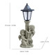 Jialinxia Solar Garden Outdoor Boy And Girl Angels Hugging Roman Columns With Lights Outdoor Terrace Decorations For Patio Yard Lawn Walkway Ornaments Clearance S For Mom Grandma Birthday