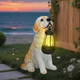 Jialinxia Solar Garden Outdoor Decor Golden Retriever Statue With Lights Outside-Outdoor Decorations For Patio Yard Lawn Walkway Ornaments Clearance S For Mom Grandma Birthday