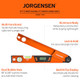 Jorgensen Digital Angle Finder Multi Angle Finder Tool With Backlit Lcd Protractor Digital Level With Horizontal & Vertical Bubble