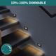 Kadision 120V Dimmable Led Step Lights 3000K/4000K/5000K Selectable 3.5W 175Lm Indoor Outdoor Stair Lights Aluminum Orb Finish 4 Pack