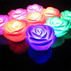 Kallory 5 Pcs Floating Candles Lights Flameless Led Light Artificial Rose Shaped Night Light Battery Operated For Party
