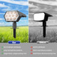 Kaxiida Solar Spot Lights Outdoor Waterproof Ip68 3 Modes & 25% High Conversion Efficiency Rate  Pro Max 92 Led Bright Solar Lights Outdoor (Cold White4 Pack)