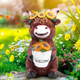 Killoywin Highland Cow Garden Decor With Sunflower Solar Garden Lights Birthday S For Womenhighland Cow Garden Statue For Yard Patio Lawn Ornaments