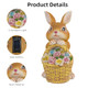 Kissdate Solar Garden Statues Rabbit With 5 Led Lights Solar Lights Outdoor Garden Decor For Yard Patio Balcony Lawn Birthday For Women Mom Grandmom House Warming S  Home