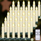 Kuandawei Led Christmas Candles Flickering Clip On Candles For Christmas Tree Battery Operated With Remote Timer Warm White Light Flameless Taper Candle For Home Christmas Decor Set Of 20