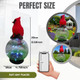 Lckfty Red Bird Statue - Solar Powered Outdoor Red Bird Decor With Led Lights - Red And Green - Water Resistant - Gargenbalcony And Courtyard Decoration Festival  - 8.66" H X 4.72" W X 4.72" D