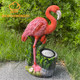 Lckfty Flamingos Statues Garden Decor With Led Solar Lights-Flamingos Figurine Outdoor Statue Decorations For Yard Patioporchhome For Women Mom Grandmalover