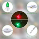 Lcmla Christmas Village Lights - Blow Molded Light Cordwith 8 Led Red & Green Bulbs14 Ft Long With Switches C7 Led Light String Is Suitable For Halloween Christmas House Lights Holiday Decorations