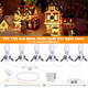Leelosp Accessory Cord With 6 Led Light Bulbs 11 Feet Cool White Light Indoor String Lights With On/Off Switch For Blow Mold Holiday Decoration And Christmas Village House With Built-In Fuse