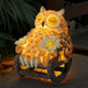 Liulo Tool Solar-Powered Owl Statue On Chair Cute Led Owl Figure For Home Fireplace Outdoor 3X3X4 In