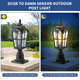 Lonedruid Lonedruid Dusk To Dawn Outdoor Lamp Post Lights Waterproof Exterior Pole Lantern Lighting Fixtures With 3-Inch Pier Mount Base For Garden Patio Yard Pathway Driveway
