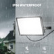 Meloght 110W Flood Lights Outdoor Led Work Light With Plug Daylight White 6500K Led Flood Light Ip66 Waterproof Exterior Security Lights For Yard Garage Stadium 2 Pack
