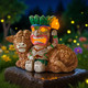 Miggley Cute Bear Solar Garden Decor Statue With Led Light - Adorable Outdoor Decoration For Yard Lawn Patio - Great Birthday Housewarming Unique  For Women Mom Grandma