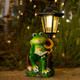 Mopha Mopha Solar Garden Statues Frog Decor Wth Lanterns - 12.5'' Figurines Decorations For Patio Yard Lawn Ornaments S For Christmas Birthday Easter Housewarming